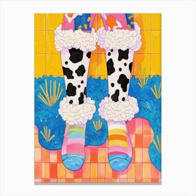 Cow Socks 2 Canvas Print