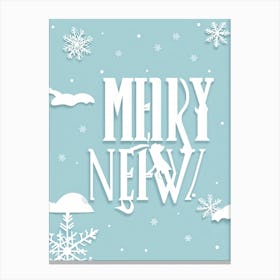 A Festive Greeting Design Winter Themed Typography Converges On A Celebratory Header Decorated Wit (3) Canvas Print