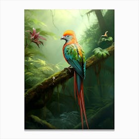 Tropical Elegance: Resplendent Quetzal Wall Poster Canvas Print