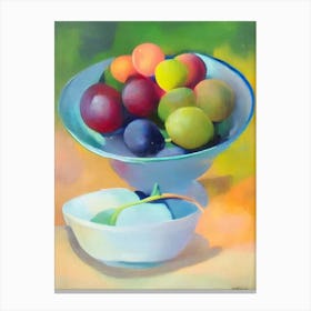 Grapes Bowl Of fruit Canvas Print