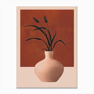 Minimal Abstract Vase Art II Canvas Print