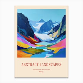 Colourful Abstract Jostedalsbreen National Park Norway 4 Poster Canvas Print