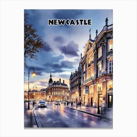 Newcastle Retro Vintage Travel V 03 Canvas Print