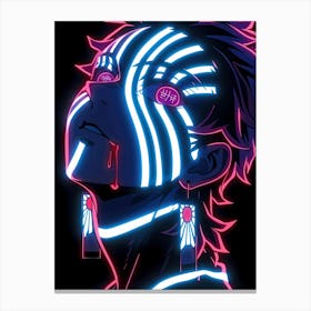 Neon Girl Canvas Print