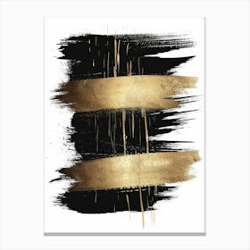 Gold Brush Strokes 7 Canvas Print