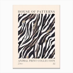 House Of Patterns Zebra Animal Print Pattern 8 Canvas Print