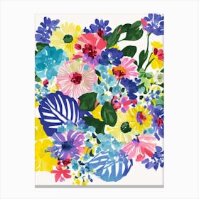 Stock Modern Colourful Flower Canvas Print