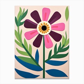Cut Out Style Flower Art Cosmos 2 Canvas Print