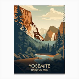 Yosemite National Park Vintage Travel Poster 11 Canvas Print