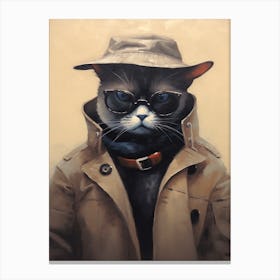 Gangster Cat Siamese 4 Canvas Print