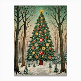 Christmas Tree In The Woods no2 Canvas Print