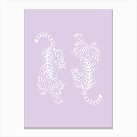 Lilac Tigers Canvas Print