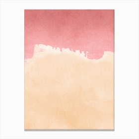 Minimal Landscape Pink And Yellow 01 Canvas Print