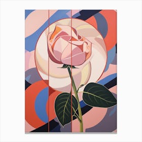 Rose 6 Hilma Af Klint Inspired Pastel Flower Painting Canvas Print