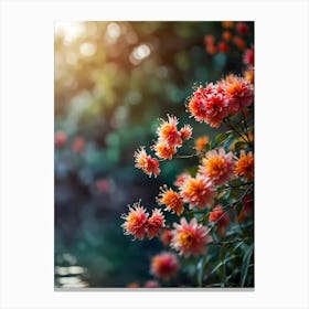 Dahlia Flowers Canvas Print