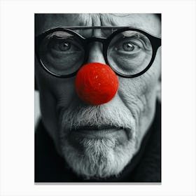 Portrait Of An Old Man With A Red Nose Canvas Print