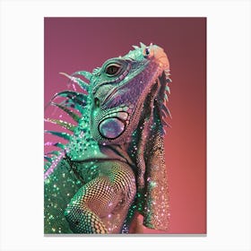 Rainbow Iguana Canvas Print