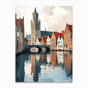 Bruges Oil Painting Canvas Print