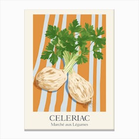 Marche Aux Legumes Celeriac Summer Illustration 3 Canvas Print