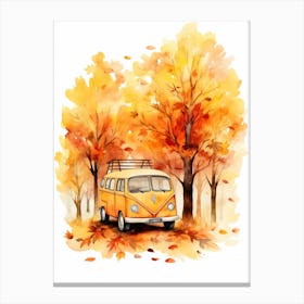 Cute Autumn Fall Scene 15 Canvas Print