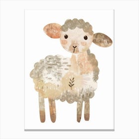 Charming Nursery Kids Animals Lamb 1 Canvas Print