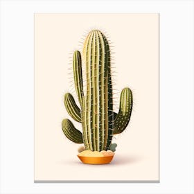 Barrel Cactus Marker Art 2 Canvas Print