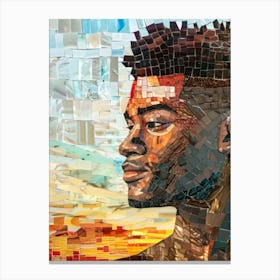 Mosaic Portrait Of A Man Canvas Print