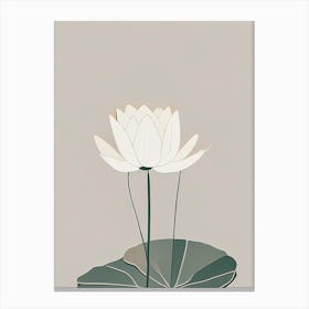 Water Lily Wildflower Simplicity Canvas Print