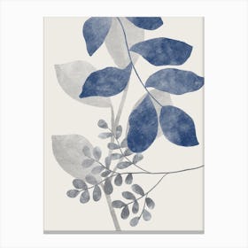 Blue Flower Wall Print 2 Canvas Print