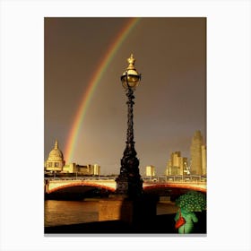 Rainbow Over St Paul's Cathedral London Canvas Print