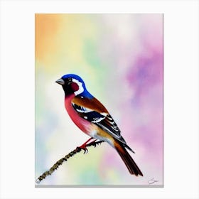 House Sparrow Watercolour Bird Canvas Print