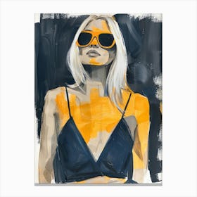 Girl In Sunglasses 4 Canvas Print