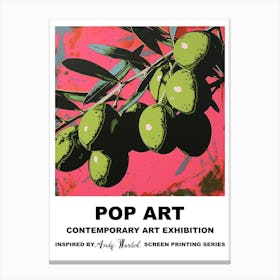 Poster Olives Pop Art 2 Canvas Print