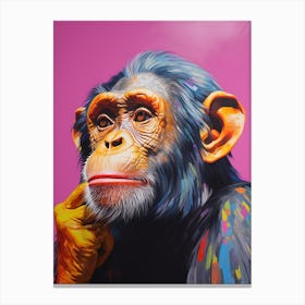 Monkey Pop Art 2 Canvas Print