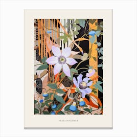 Flower Illustration Passionflower 3 Poster Canvas Print