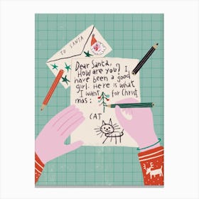 Dear Santa Canvas Print