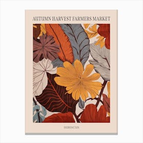Fall Botanicals Hibiscus Poster Canvas Print