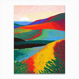Timanfaya National Park Spain Abstract Colourful Canvas Print