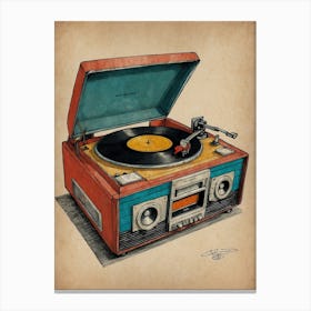 Turntable Canvas Print