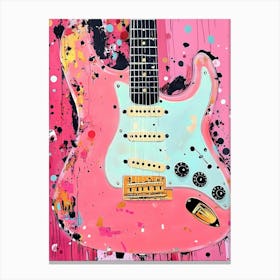 Pink Guitar 1 Canvas Print