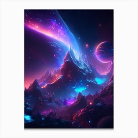 Dwarf Galaxy Neon Nights Space Canvas Print