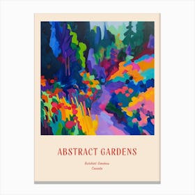 Colourful Gardens Butchart Gardens Canada 1 Red Poster Canvas Print