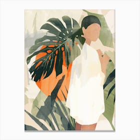 Lady In Jungle Canvas Print