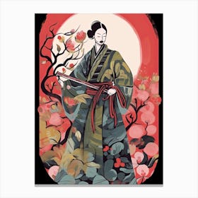 Female Samurai Onna Musha Illustration 21 Canvas Print
