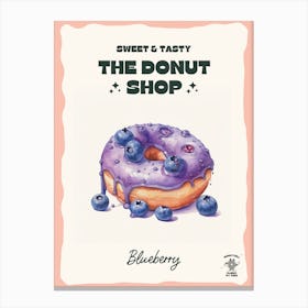 Blueberry Donut The Donut Shop 1 Canvas Print