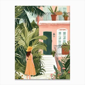 Garden District Storybook Illustration 4 Canvas Print