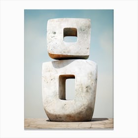 Abstract Stone Sculptures, Stones Art Canvas Print