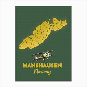 Manasseen Norway Map Canvas Print