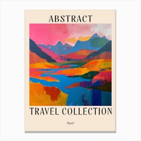 Abstract Travel Collection Poster Nepal 4 Canvas Print