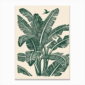 Banana Leaf Print Canvas Print